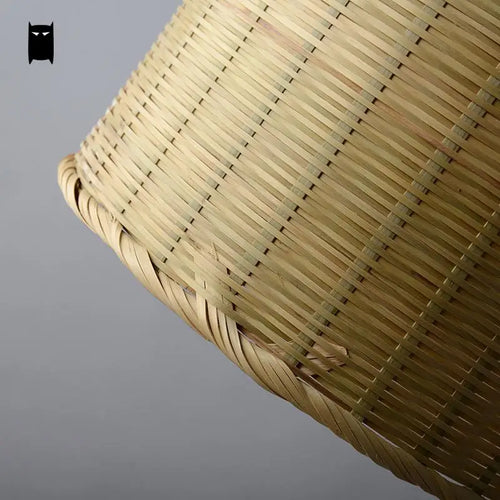 suspension Délicat bambou osier rotin panier seau luminaire rustique asiatique japon lampe suspendue Luminaire Design salle à manger - vue 6 sur 5