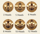 lustre en métal vintage style européen rétro pour éclairage intérieur