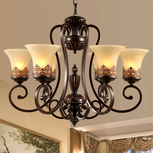 lustre luxueux 6 bras style européen pour décoration élégante - vue 2 sur 16
