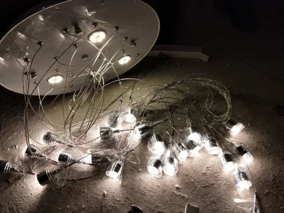 lustre à led spirale xl pour éclairage intérieur élégant - vue 3 sur 7
