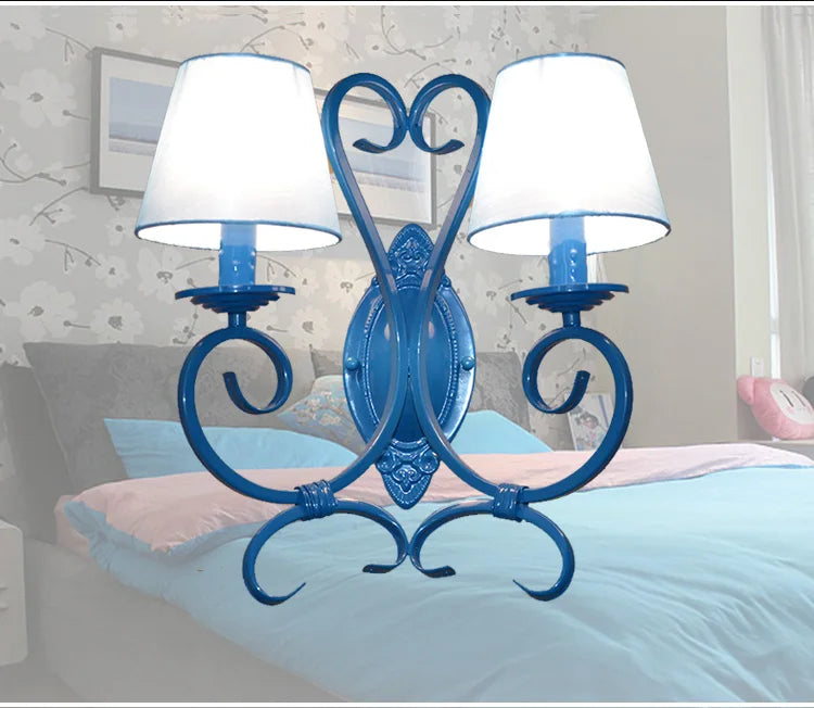 applique murale antique en métal avec miroir décoratif - vue 6 sur 12