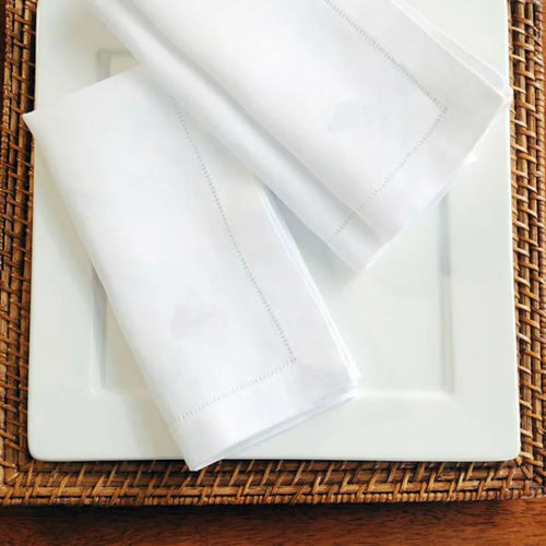 Serviette de table lot de six lin brodé