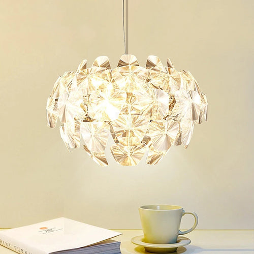 gzmj moderne acrylique led suspension créatif suspension lampe à main - vue 5 sur 6