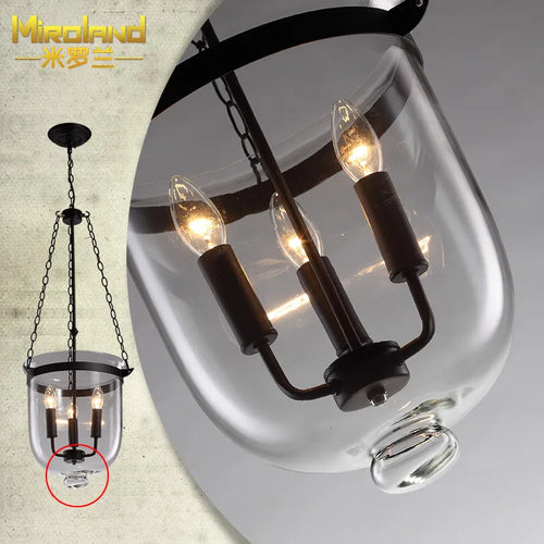 Suspension en verre transparent de couleur noir/rouille - vue 4 sur 4