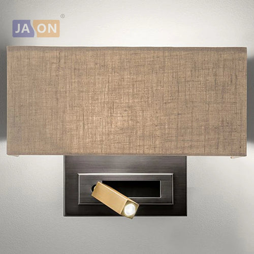 applique murale led nordique en fer et aluminium rotative sans fil - vue 3 sur 2