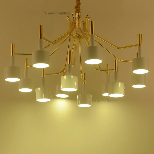 lustre noir postmoderne en métal pour cafés et restaurants - vue 5 sur 10