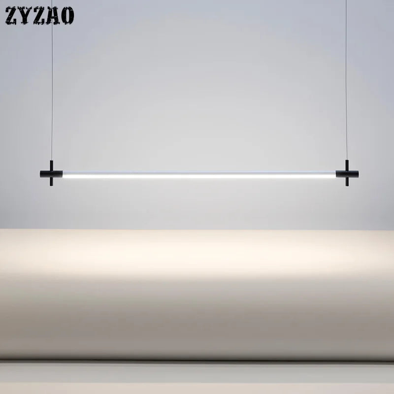 suspension moderne à bande led design minimaliste pour divers espaces - vue 3 sur 6