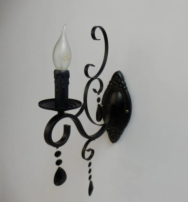 applique murale en cristal et métal style classique européen - vue 4 sur 6