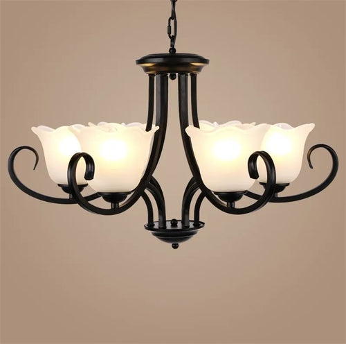 lustre suspendu en verre pour éclairage intérieur moderne - vue 5 sur 11