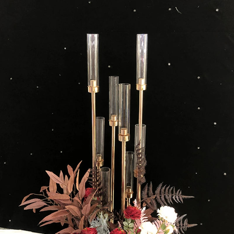 10 têtes de chandelier en métal pour décoration de mariage et fêtes - vue 5 sur 10