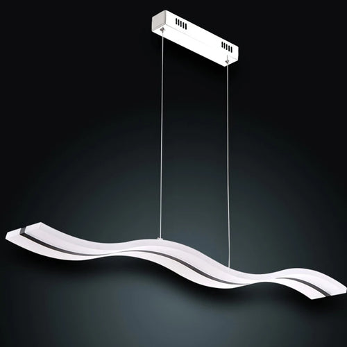 suspension moderne acrylique design vague gzmj led luminaire - vue 2 sur 7