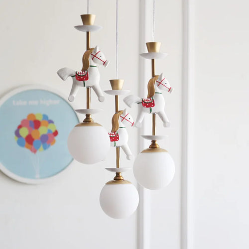 lampe de chevet suspendue en bois moderne pour enfants - vue 4 sur 13