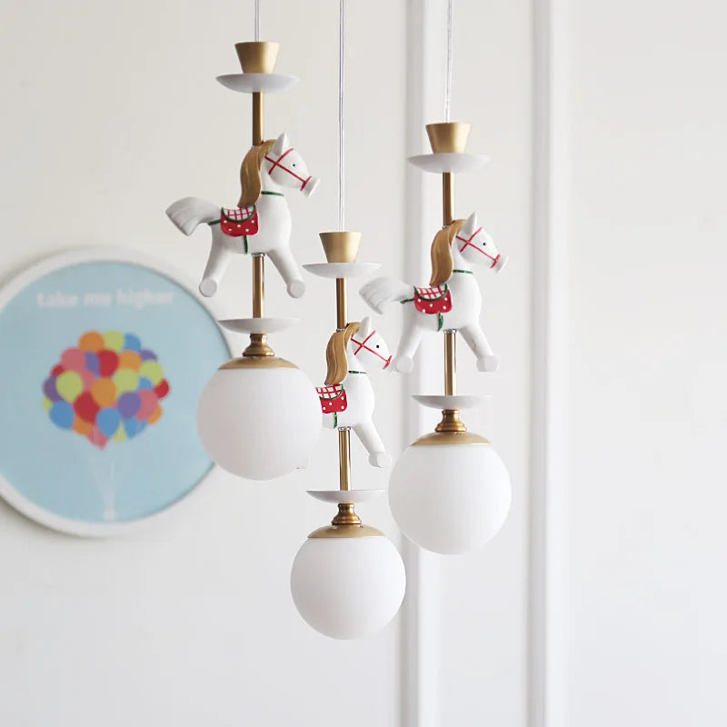 lampe de chevet suspendue en bois moderne pour enfants - vue 3 sur 13