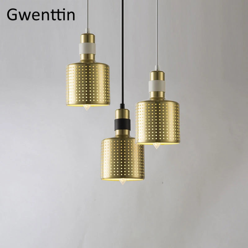 suspension moderne en laiton pour décoration intérieure style industriel - vue 3 sur 9