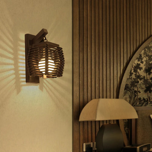 applique murale vintage en bambou pour hôtel et restaurant - vue 6 sur 7