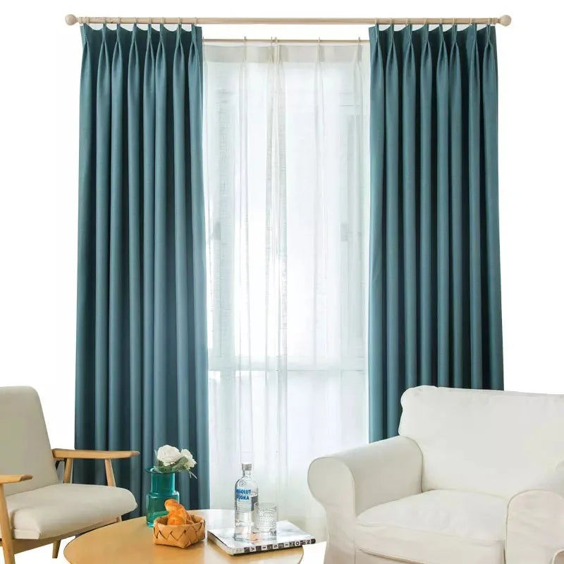 Rideau occultant moderne tissu épais pour salon chambre - vue 2 sur 11