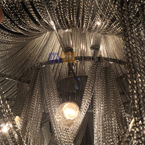 lampadaire design en métal et chrome pour intérieur moderne - vue 5 sur 6