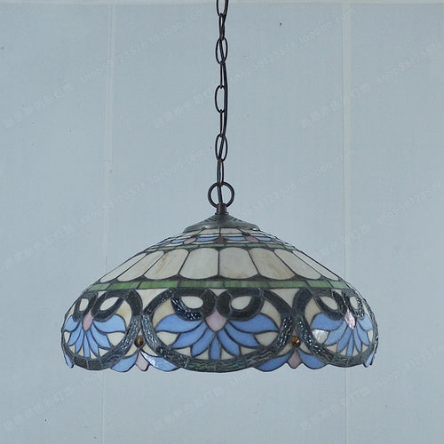 lustre en verre en forme de cœur style tiffany rétro pour restaurant - vue 4 sur 7