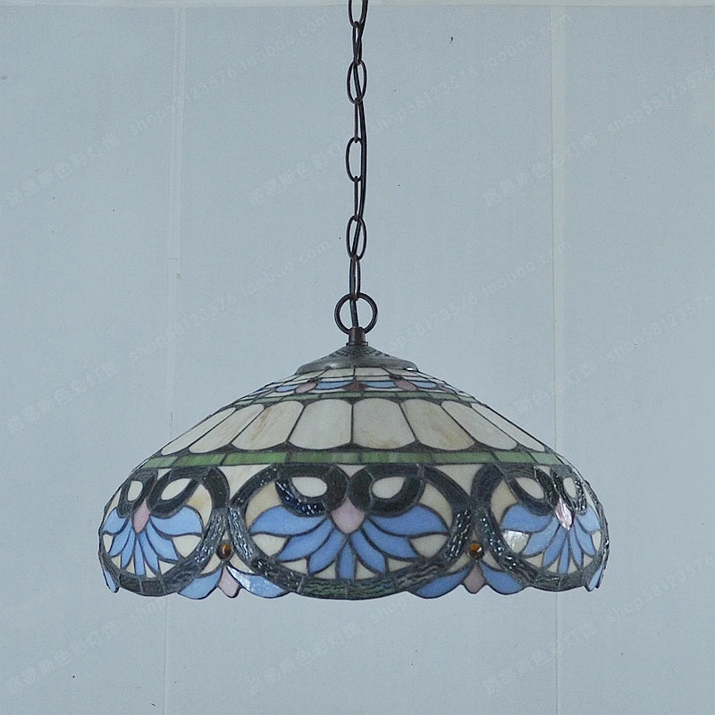 lustre en verre en forme de cœur style tiffany rétro pour restaurant - vue 3 sur 7