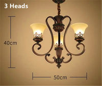lustre en métal vintage style européen rétro pour éclairage intérieur