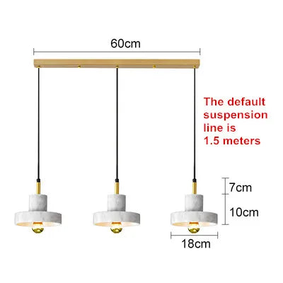 Nordic marble chandeliers post-modern minimalist bar, living room, dining room, bedside decorative lamps and lanterns - vue 7 sur 12