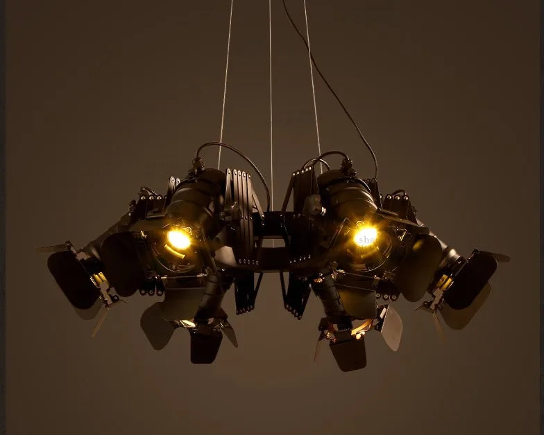 lustre industriel vintage créatif pour bar et restaurant - vue 5 sur 6