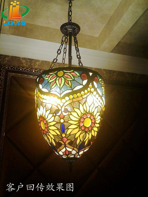 lustre vintage nord-américain créatif en verre design rétro - vue 3 sur 6