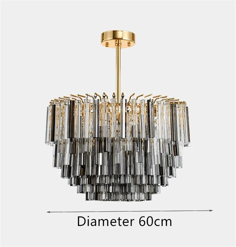 lustre en verre cristal design post-moderne pour décoration intérieure - vue 4 sur 6