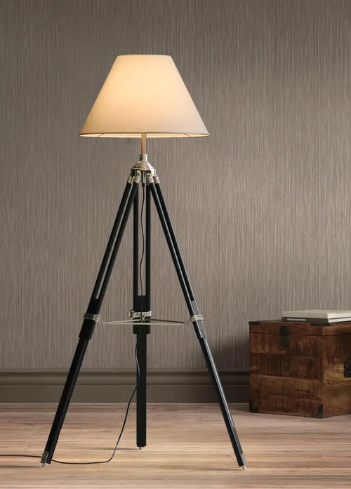 lampe à poser en bois massif style industriel créatif - vue 10 sur 10