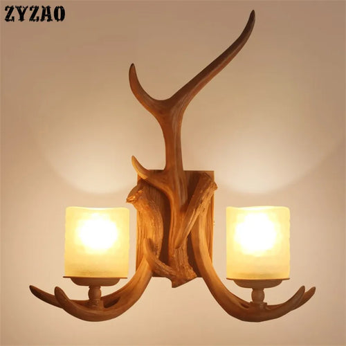 applique murale décorative en bois de cerf pour intérieur - vue 2 sur 7