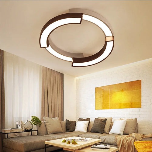 plafonnier led moderne superposition suspension maison - vue 5 sur 10