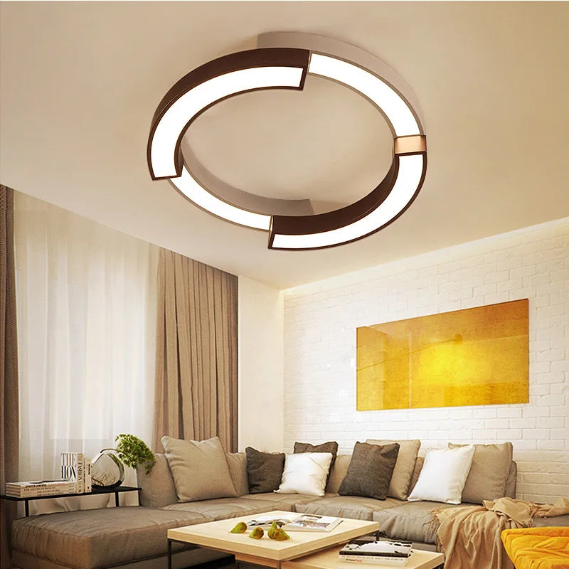 plafonnier led moderne superposition suspension maison - vue 4 sur 10