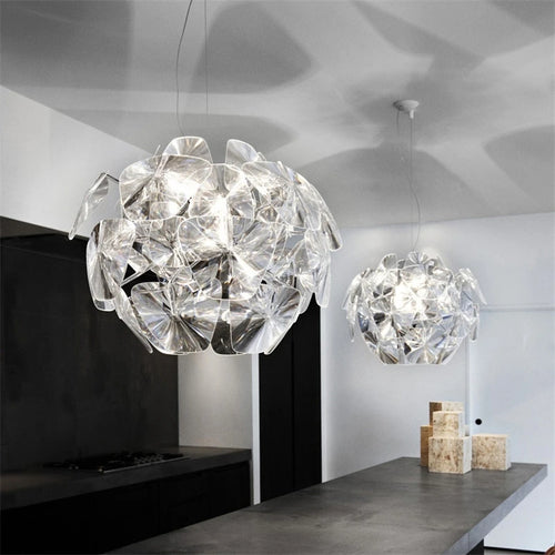 gzmj moderne acrylique led suspension créatif suspension lampe à main - vue 6 sur 6