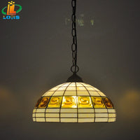 lustre en brique style européen lampes en verre tiffany antique simple