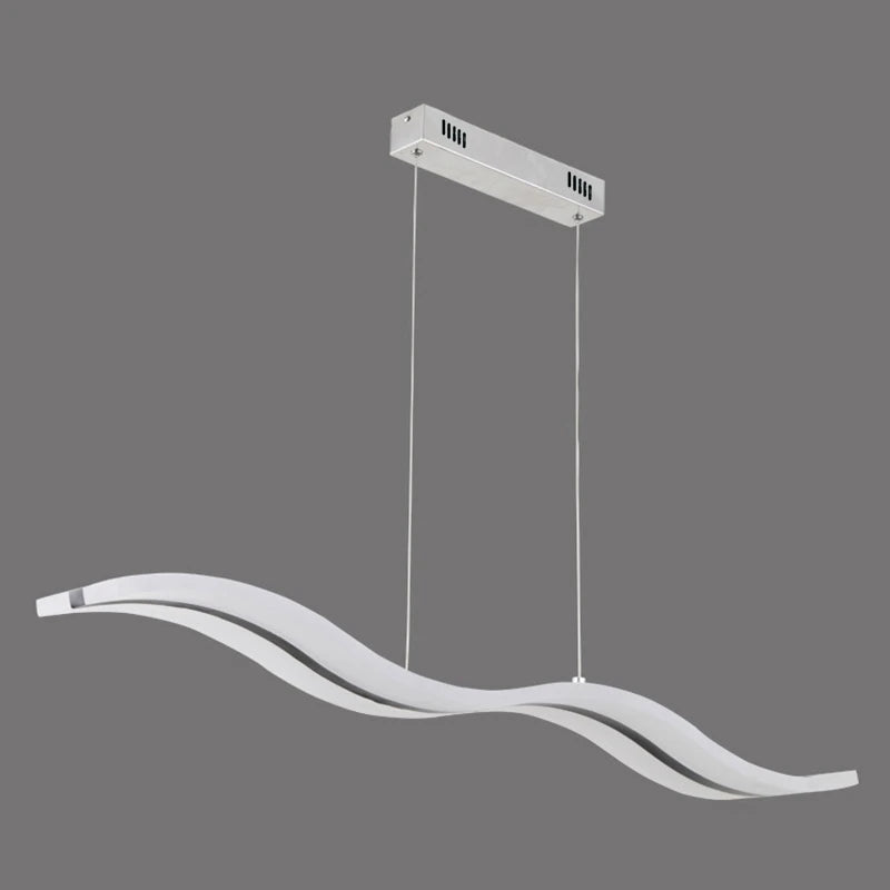 suspension moderne acrylique design vague gzmj led luminaire - vue 4 sur 7