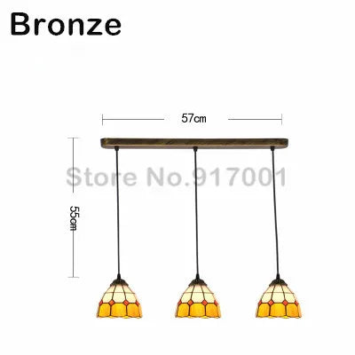 3 Heads Colorful Glass LED Pendant Lamps Light,Bedroom Suspension Hanging Ceiling Lamp - vue 14 sur 30