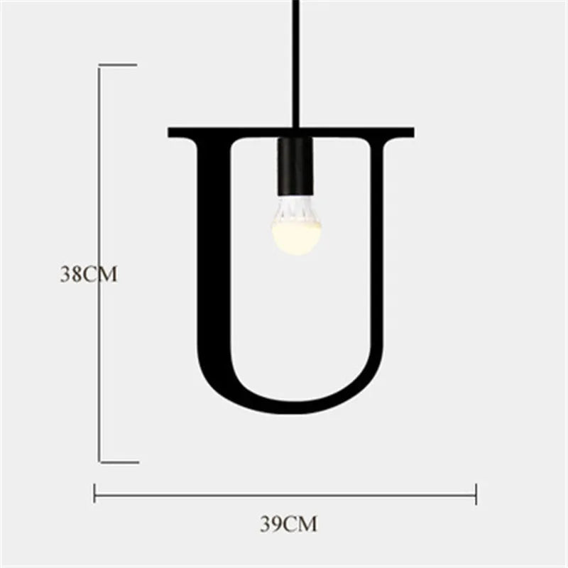 suspension nordique diy love luminaire décoratif pour loft et bar - vue 8 sur 29