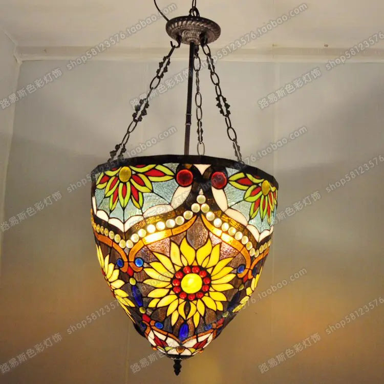 lustre vintage nord-américain créatif en verre design rétro - vue 3 sur 6