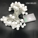 guirlande lumineuse à 80 led boules cerisier pour mariage et noël