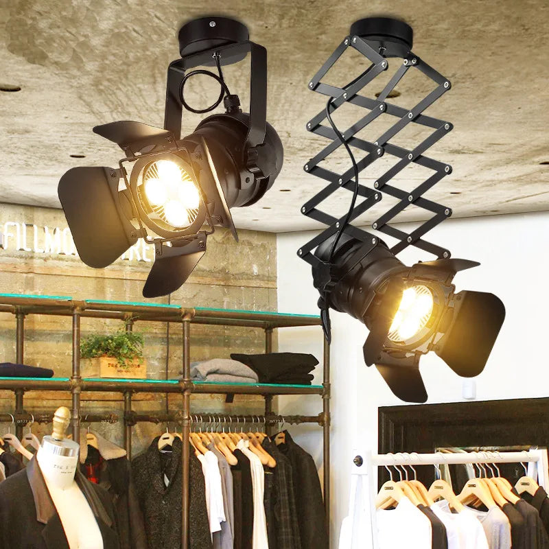 plafonnier led rétro industriel pour décoration intérieure et espaces publics - vue 7 sur 10