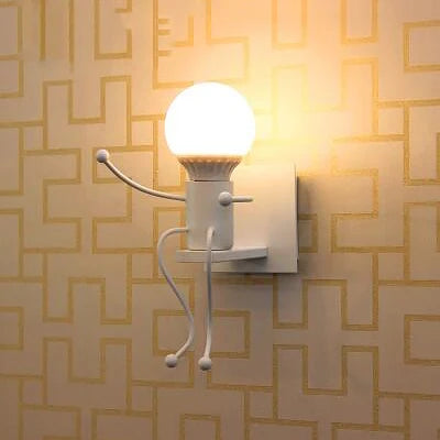 applique murale led en fer avec poupée de dessin animé nordique pour enfants - vue 9 sur 12