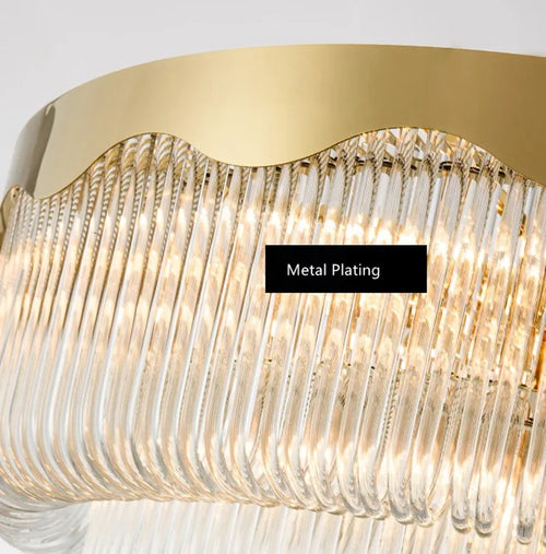 lustre suspendu moderne en verre cristal design élégant - vue 4 sur 6