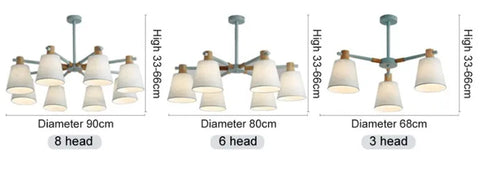 lustre à led design nordique pour éclairage suspendu moderne - vue 4 sur 17