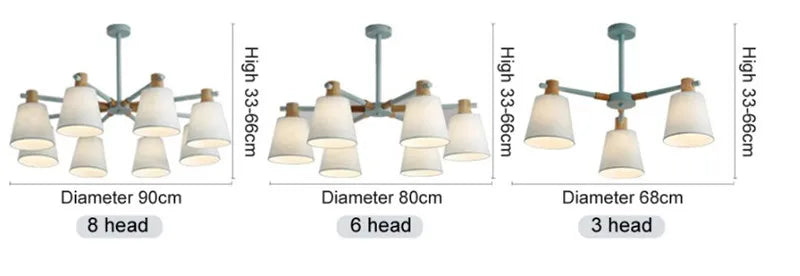 lustre à led design nordique pour éclairage suspendu moderne - vue 3 sur 17