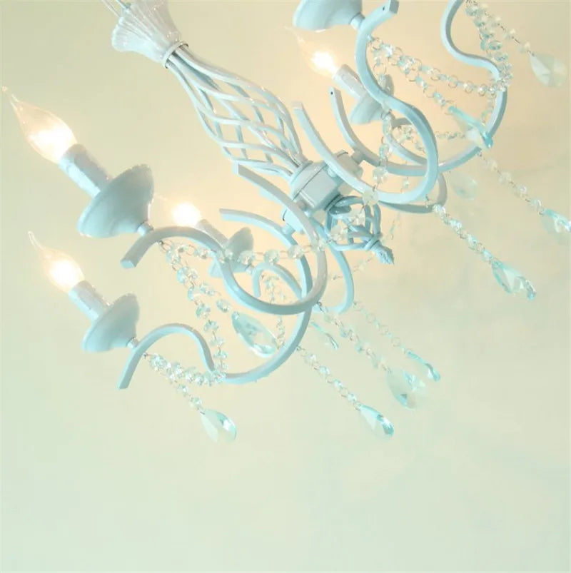 lustre en cristal de fer style pastoral européen élégant et raffiné - vue 4 sur 9