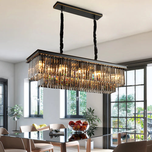 lustre moderne en cristal pour un éclairage élégant et raffiné - vue 5 sur 14