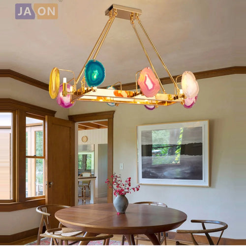 suspension design ronde en agate de fer moderne - vue 4 sur 11