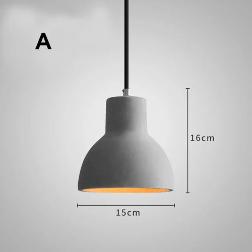 gzmj suspension industriel luminaire vintage ciment pour bar café - vue 11 sur 13