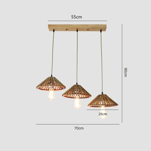 suspension en bambou style japonais pour décoration intérieure - vue 10 sur 10
