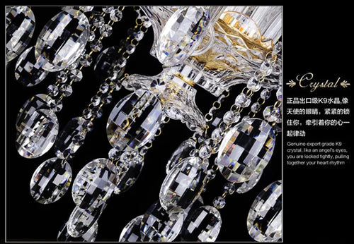 lustre en cristal moderne avec lumière design élégant - vue 3 sur 11